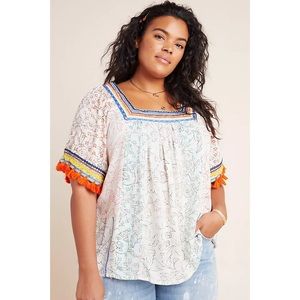 Large Maeve Paolina Tasseled Blouse from Anthropologie